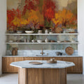 Autumn River Reflection Mural Wallpaper - room preview 04