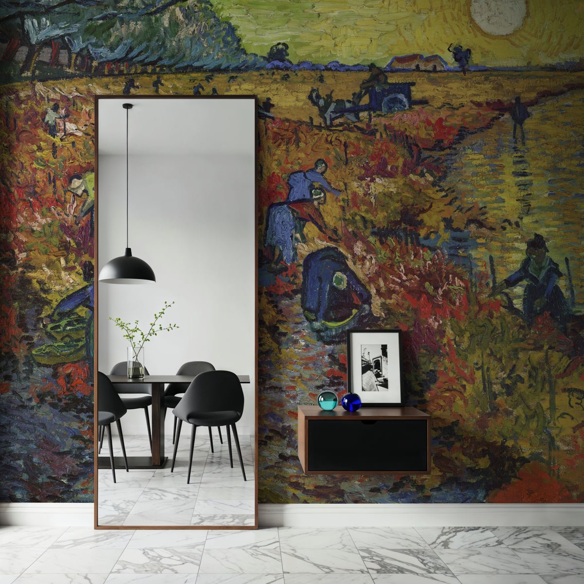 The Red Vineyard Mural Wallpaper - room preview 04
