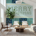 Quilted Christmas IV Mural Wallpaper - room preview 04
