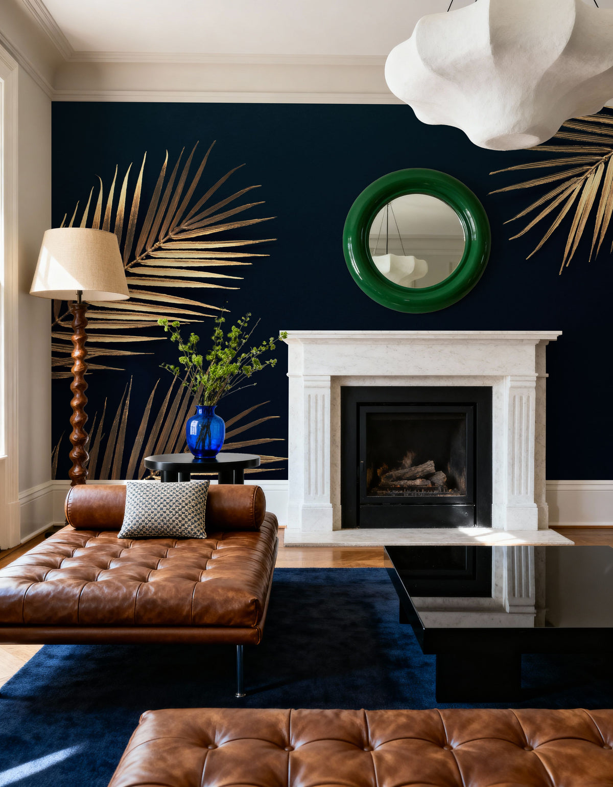 Botanical Gold Mural Wallpaper - room preview 04