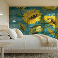 Sunflower Walls Mural Wallpaper - room preview 04