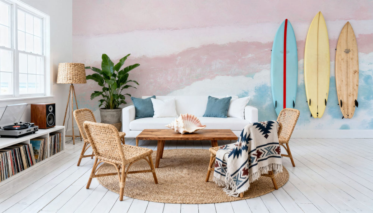 Sky Seaview Falling Mural Wallpaper - room preview 04