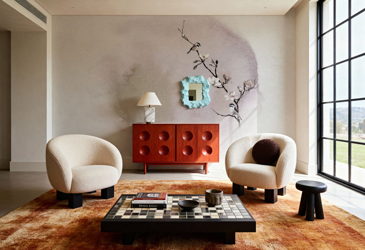 Magnolia & Birds Mural Wallpaper - room preview 04