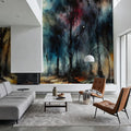 Moonlit Enchanted Forest Mural Wallpaper - room preview 04