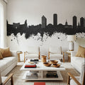 Tallahassee Florida Skyline Black & White Mural Wallpaper - room preview 04