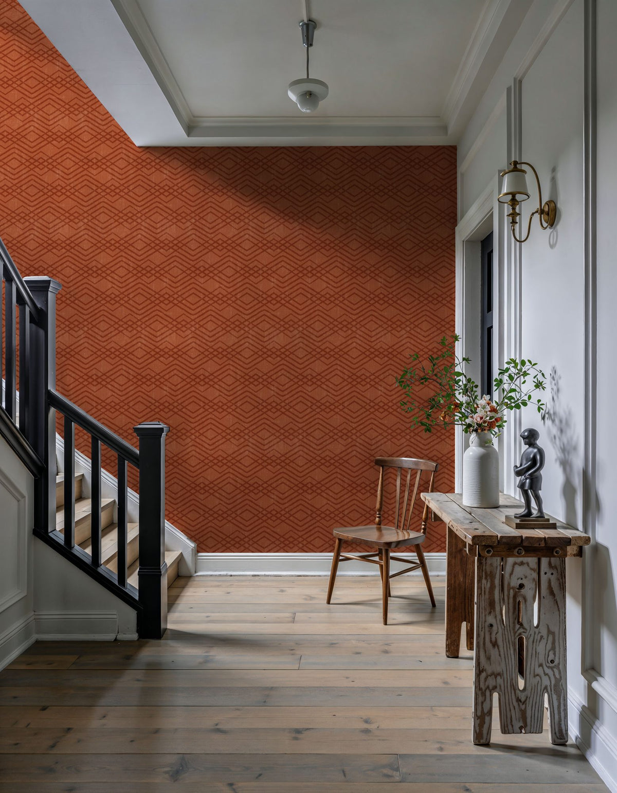 Woodland Waves Brown Mural Wallpaper - room preview 04