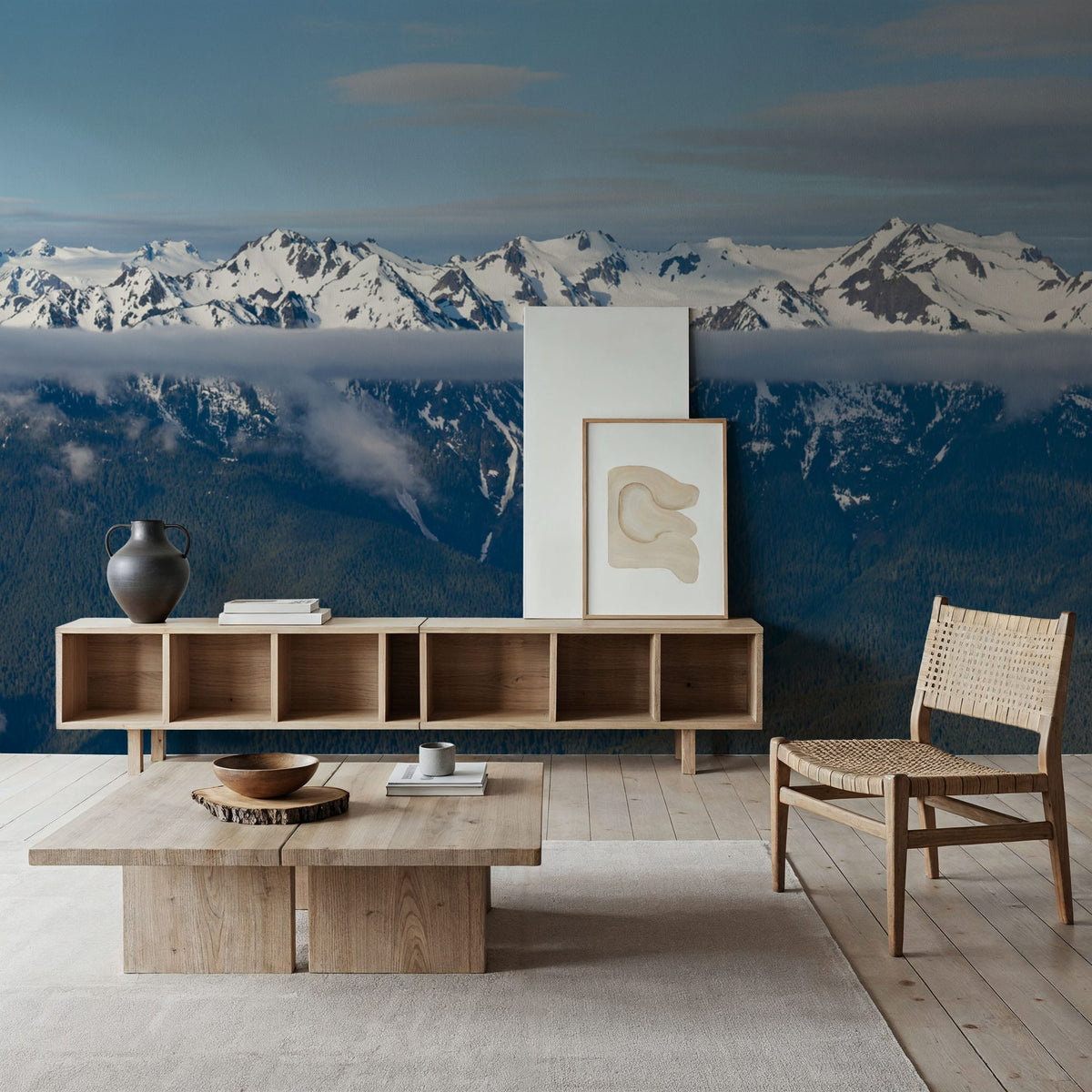 Snowy Tops Mural Wallpaper - room preview 04