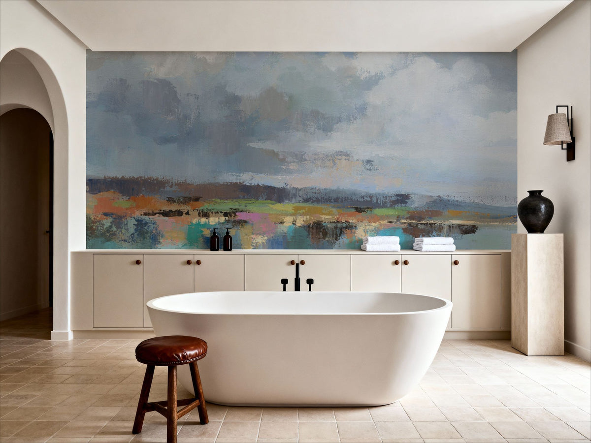 Tranquil Horizon Painting Mural Wallpaper - room preview 04