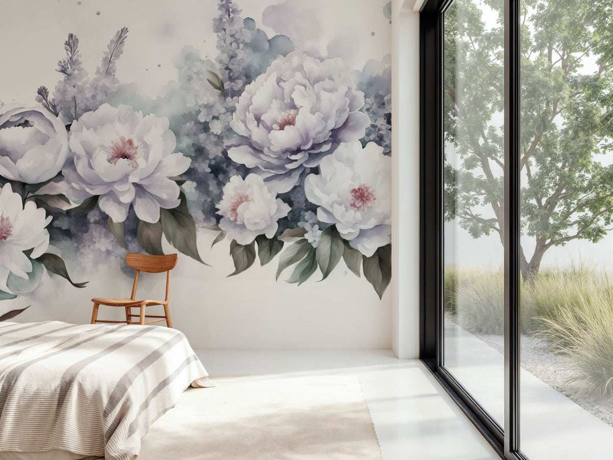 Peony Melody Romantic Mural Wallpaper - room preview 04