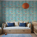 Boho Skies Blue Mural Wallpaper - room preview 04