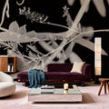 Flower Dreams BW II Mural Wallpaper - room preview 04