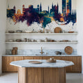 Karachi Pakistan Skyline Blue & Bronze Mural Wallpaper - room preview 04