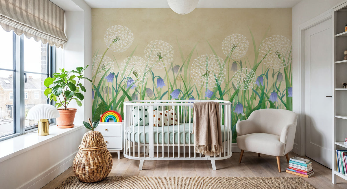 Dandelion Meadow, Sand Mural Wallpaper - room preview 04