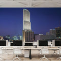 Deep Blue Twilight Metropolis Mural Wallpaper - room preview 04