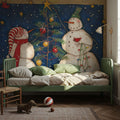 Seasonal Snowman XII Mural Wallpaper - room preview 04