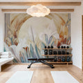 Irises At Sunrise Yellow Mural Wallpaper - room preview 04