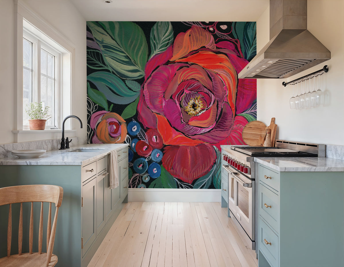 Blooming Boldly Mural Wallpaper - room preview 04