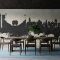 Lawrence Kansas Skyline Concrete Mural Wallpaper - room preview 04