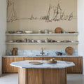 Sketch of the Harbor I Mural Wallpaper - room preview 04