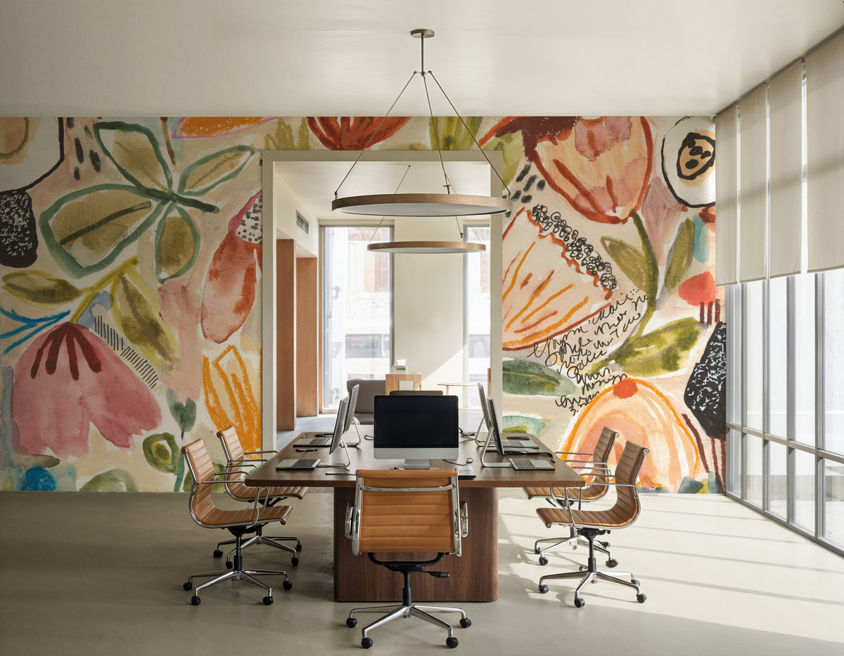 Forte Florals II Mural Wallpaper - room preview 04