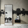 Fayetteville Arkansas Skyline Concrete Mural Wallpaper - room preview 04