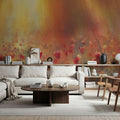 Sunlit Poppy Field Mural Wallpaper - room preview 04