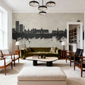 Rennes France Skyline Concrete Mural Wallpaper - room preview 04