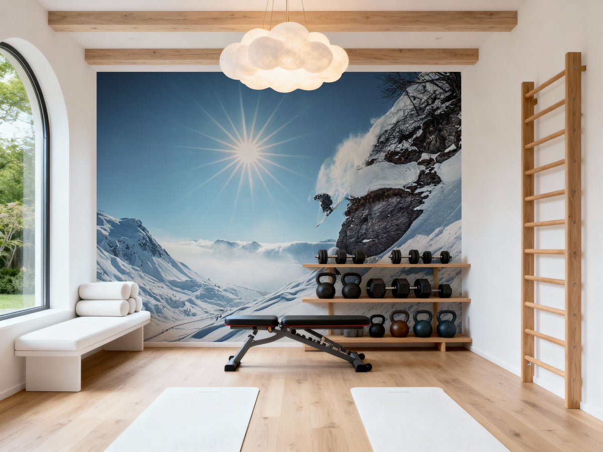 Skiing Dreams Mural Wallpaper - room preview 04