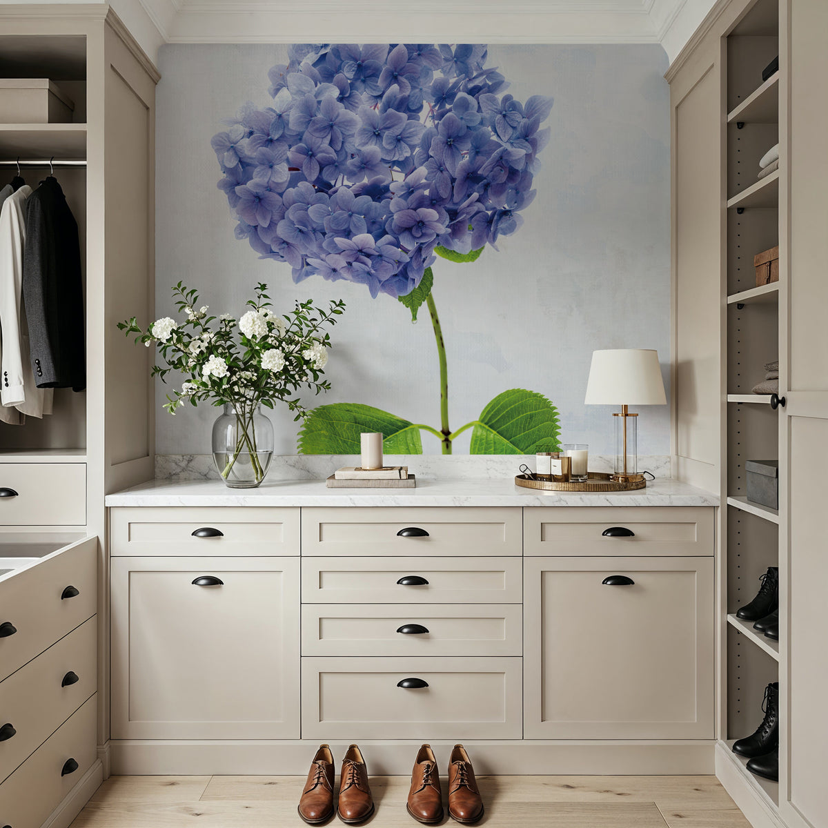 Cape Cod Hydrangea Mural Wallpaper - room preview 04