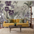 The Tenderness of Orchids, Purple Mural Wallpaper - room preview 04