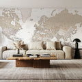 World Map Cities - Louie Mural Wallpaper - room preview 04