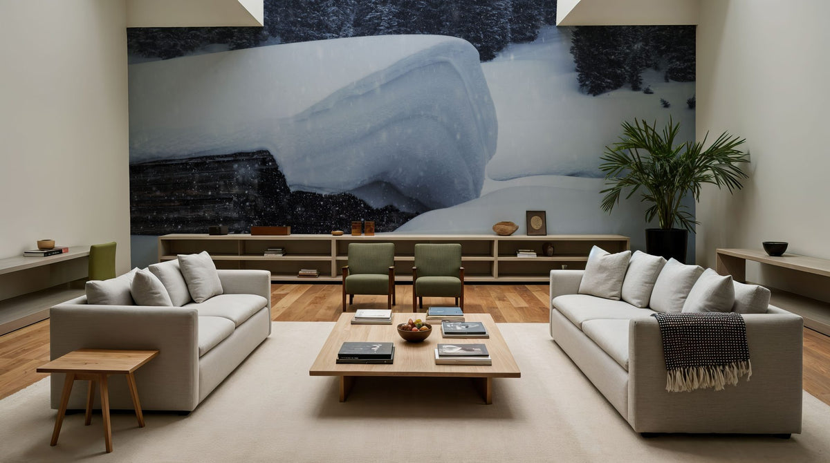 Snowing All Night Mural Wallpaper - room preview 04
