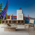 Floral Golden Gate Mural Wallpaper - room preview 04