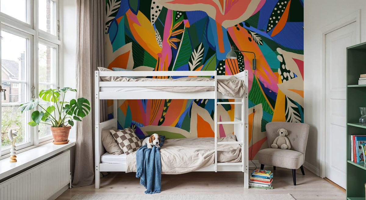 Bold Bloom Mural Wallpaper - room preview 04
