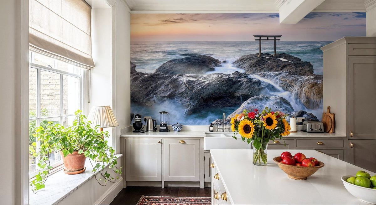 Sunset Shrine Mural Wallpaper - room preview 04