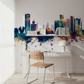 Fujairah Skyline Blue & Bronze Mural Wallpaper - room preview 04