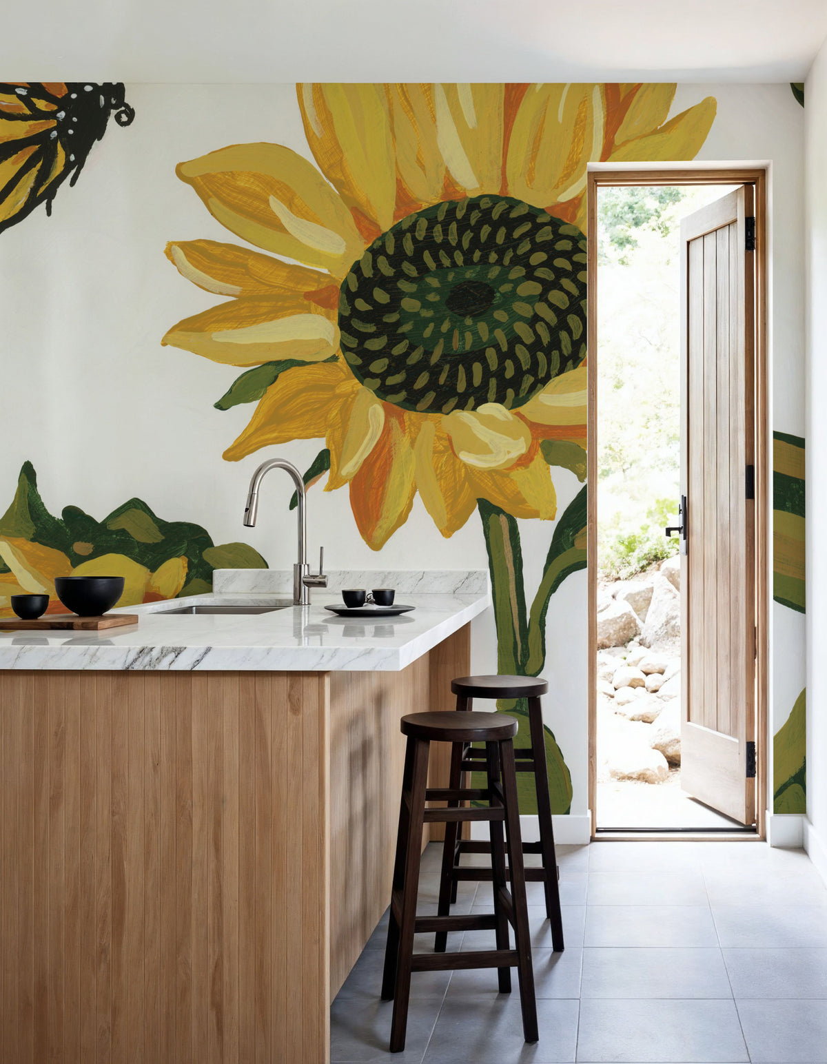 September Sunflowers II Mural Wallpaper - room preview 04