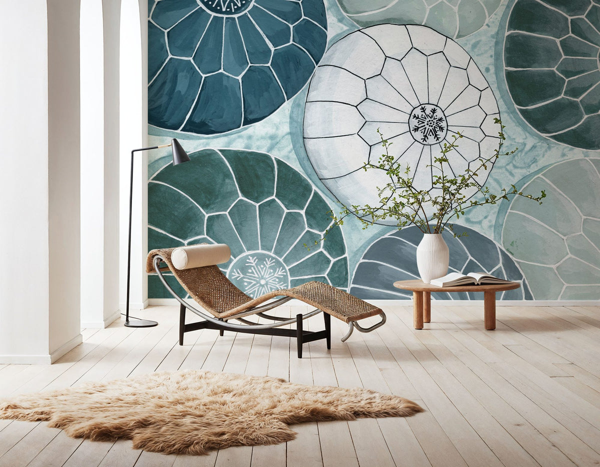 Moroccan Street Poufs Mural Wallpaper - room preview 04