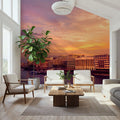 Metropolitan Sunset Orange Mural Wallpaper - room preview 04