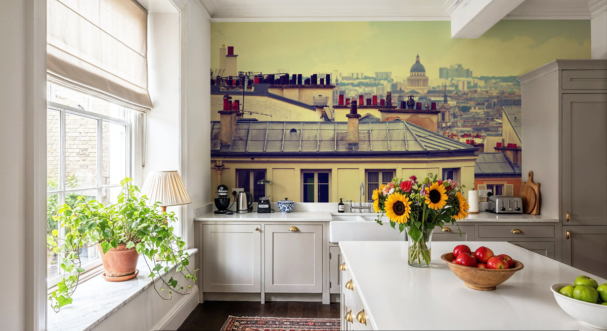 Vintage Rooftops Mural Wallpaper - room preview 04