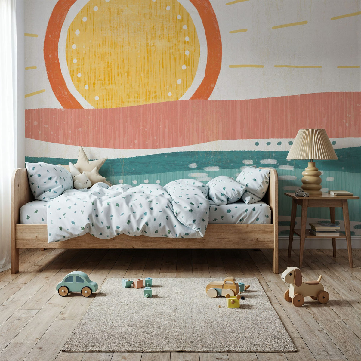 Sunrise Thoughts Mural Wallpaper - room preview 04