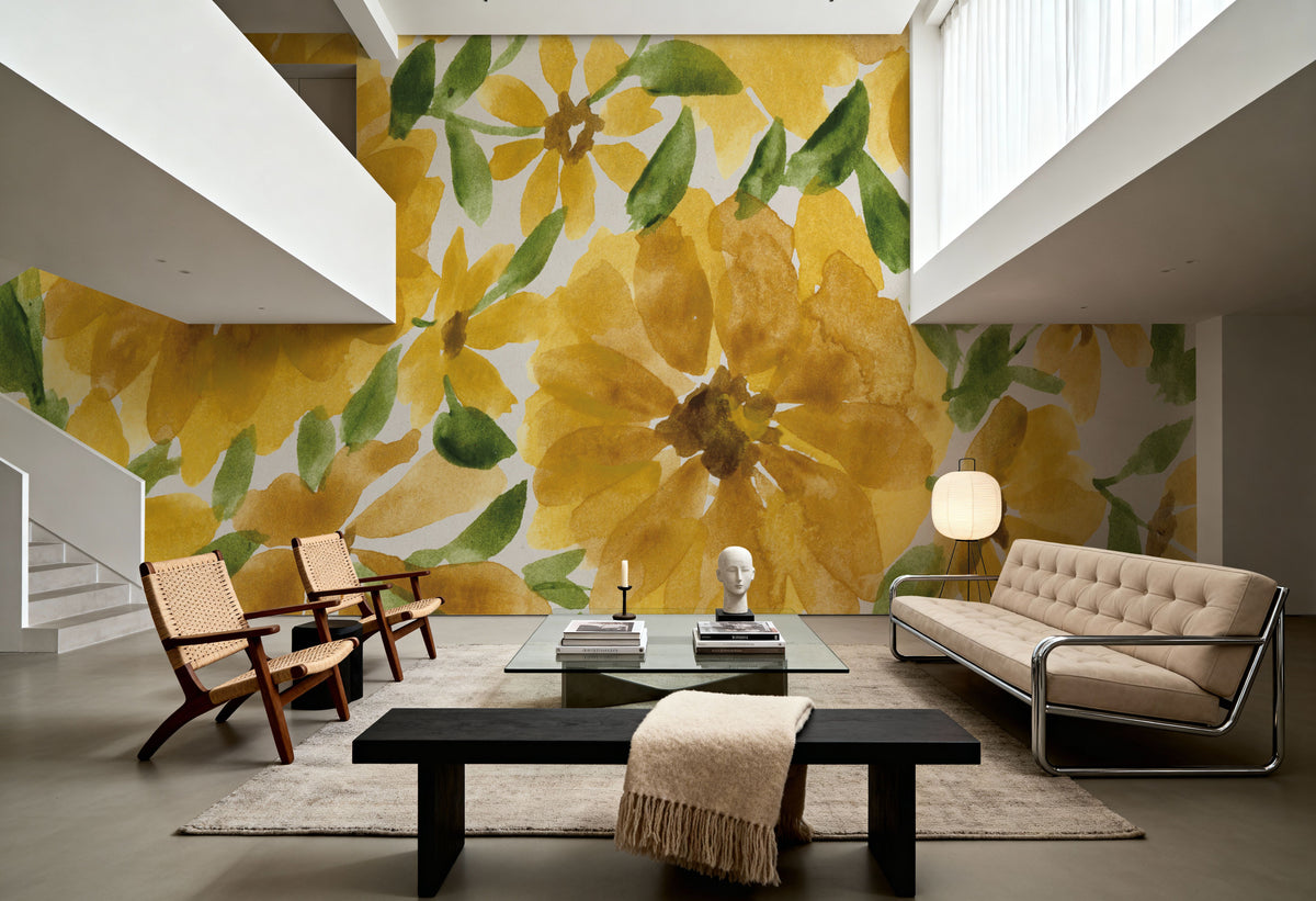 Sunflower Blooms Mural Wallpaper - room preview 04
