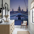 Millennium Bridge and Saint Paul´s Cathedral Mural Wallpaper - room preview 04