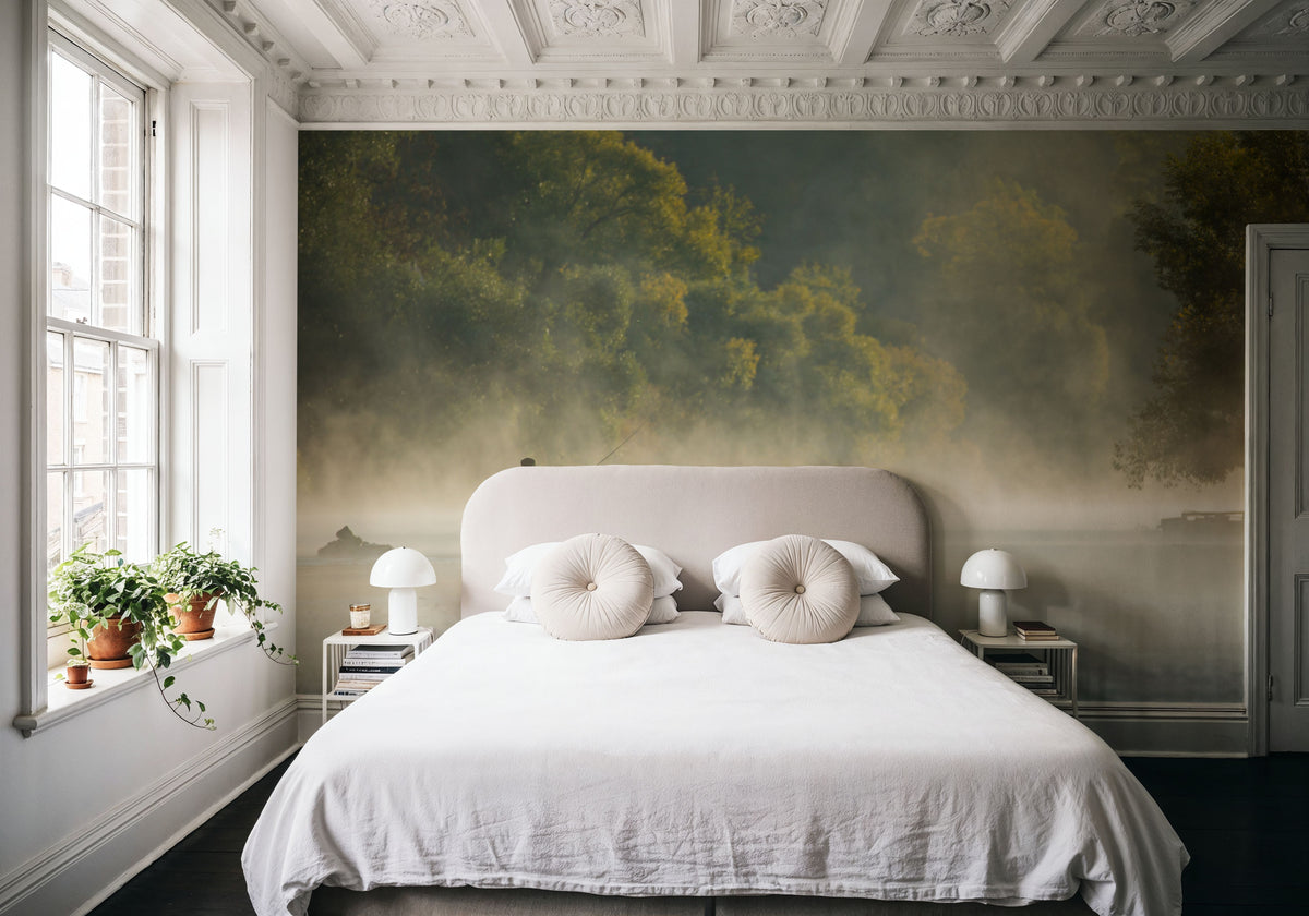 Gone Fishing Mural Wallpaper - Neutral Tone - room preview 04