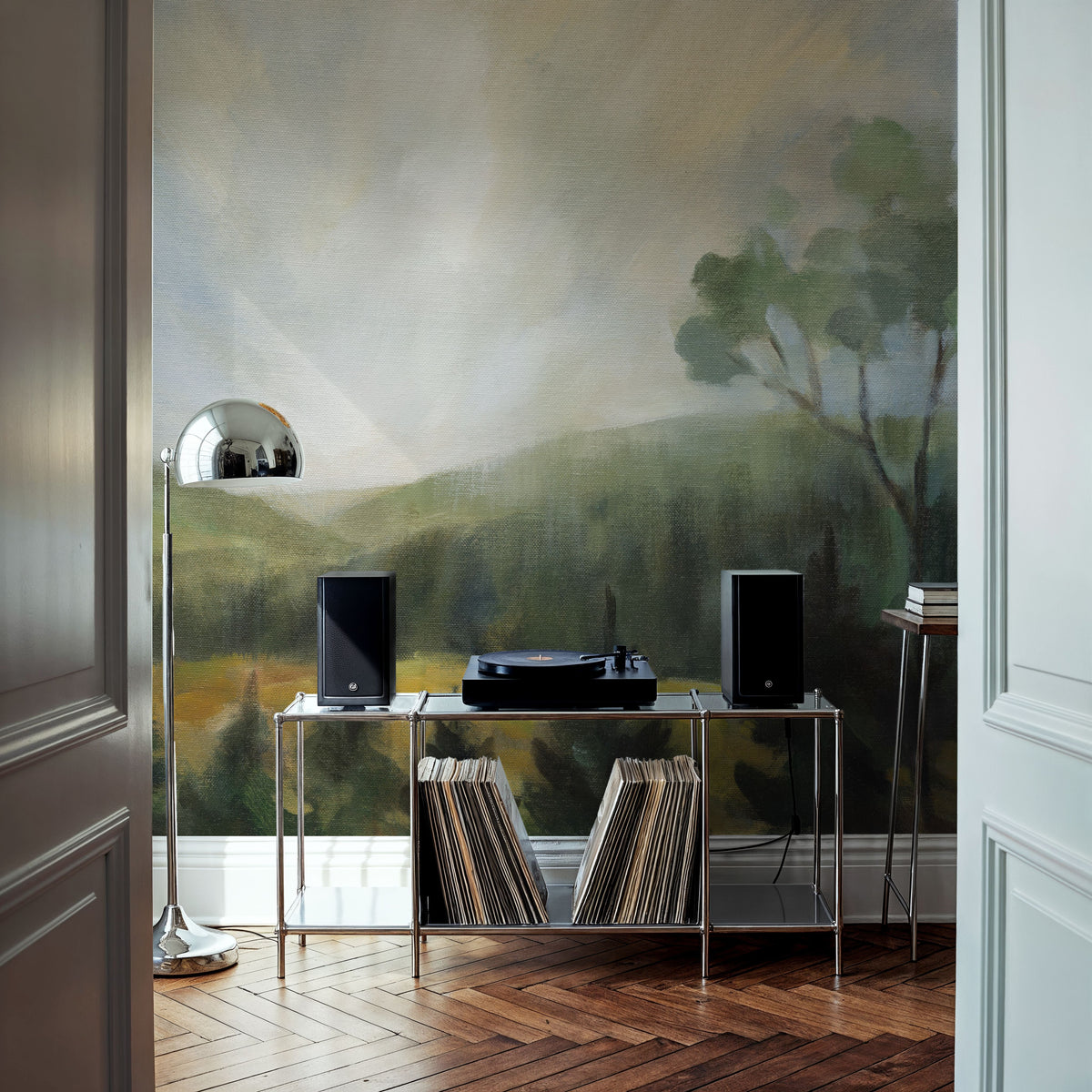 Forest At Sunrise Mural Wallpaper - room preview 04
