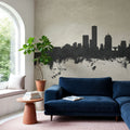 Milwaukee Wisconsin Skyline Concrete Mural Wallpaper - room preview 04