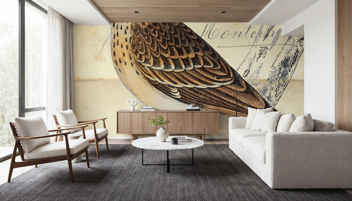 Wood Lark Mural Wallpaper - room preview 04