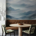 Foggy Mountains, Denim Mural Wallpaper - room preview 04