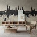 Shrewsbury England Skyline Concrete Mural Wallpaper - room preview 04