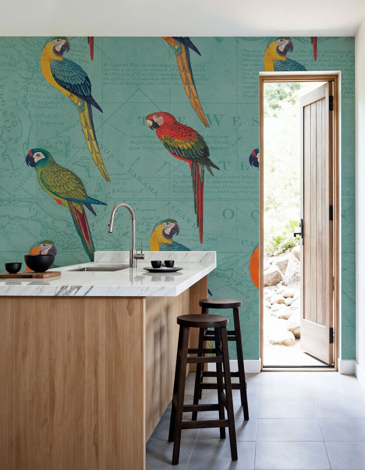 Parrot Paradise III Mural Wallpaper - room preview 04